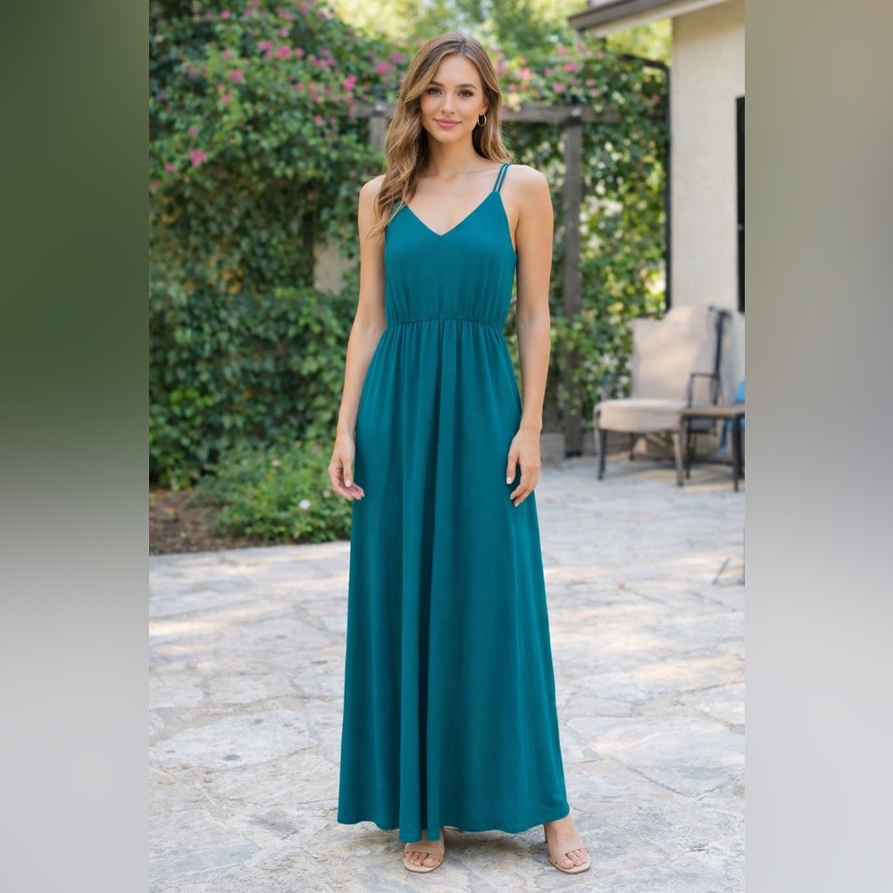 LOFT Teal Maxi Dress